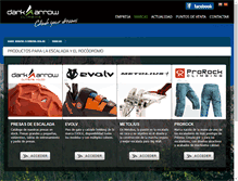 Tablet Screenshot of darkarrowclimbing.com